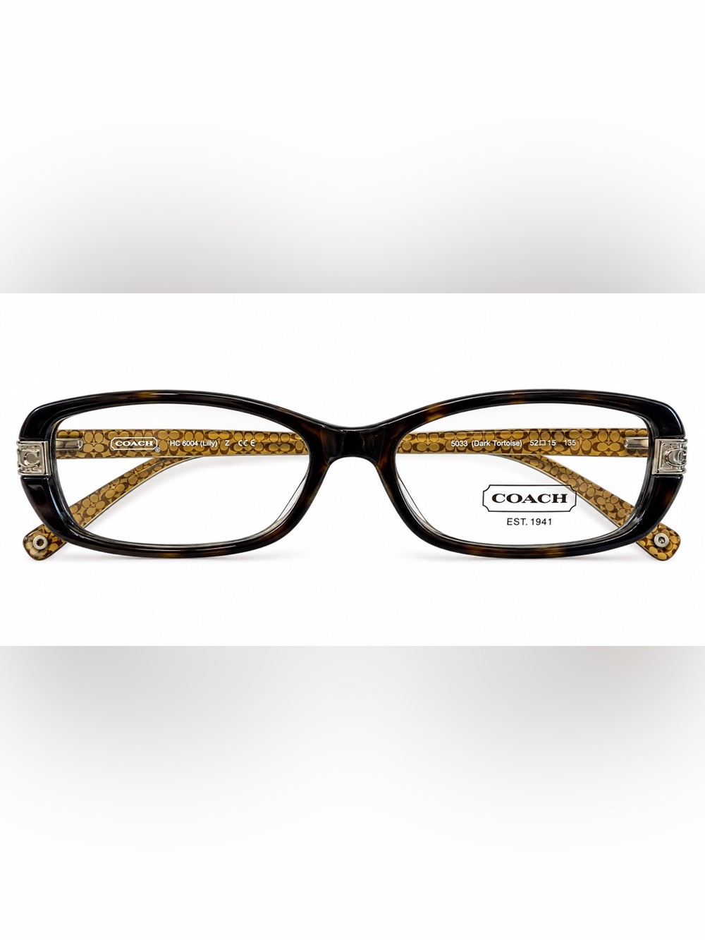 Coach HC 4004 Lily Tortoiseshell Rectangular Glasses NWT